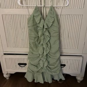 Princess Polly ‘Eddy Mini Dress’ in Sage Green